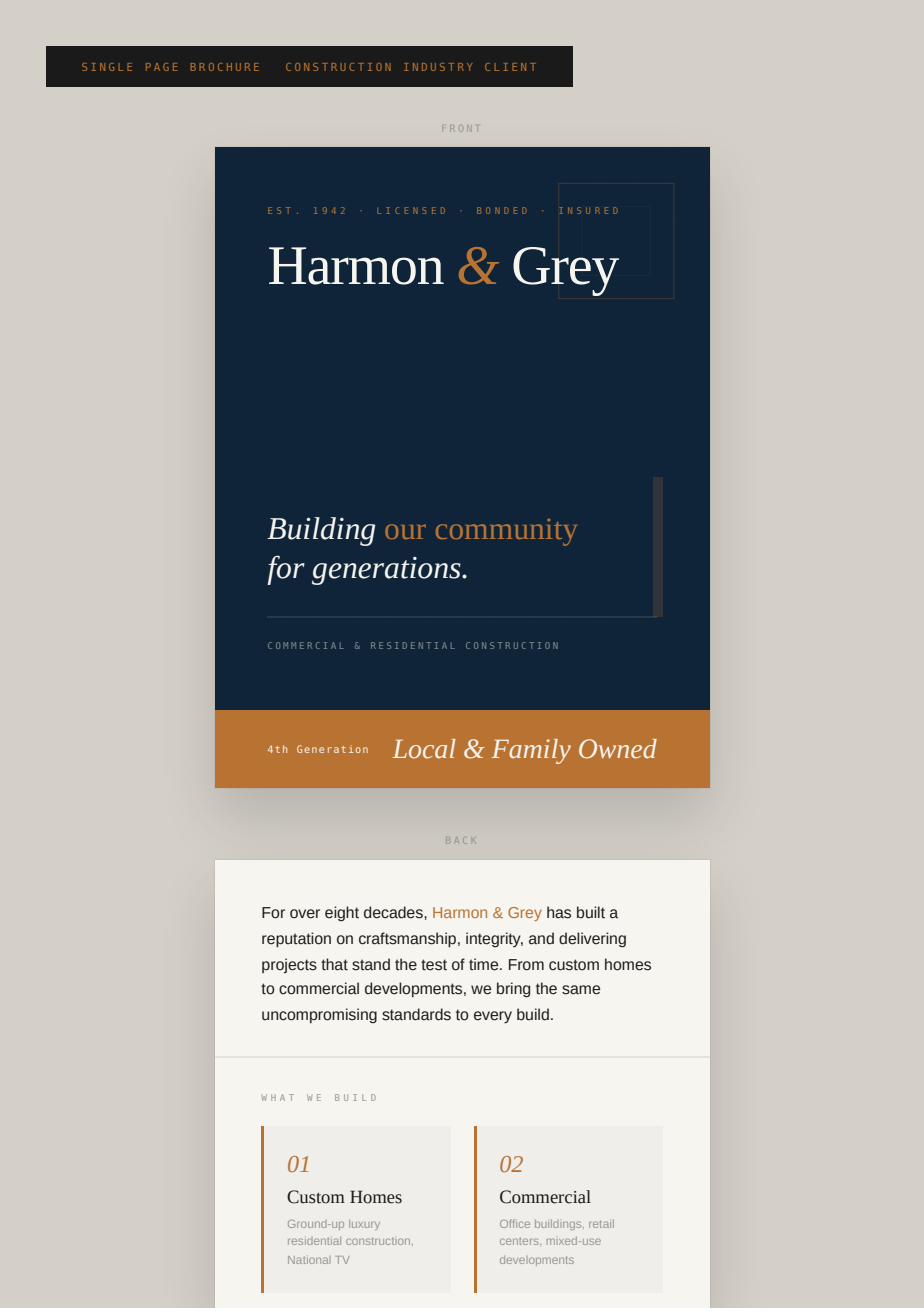 Harmon & Grey Brochure